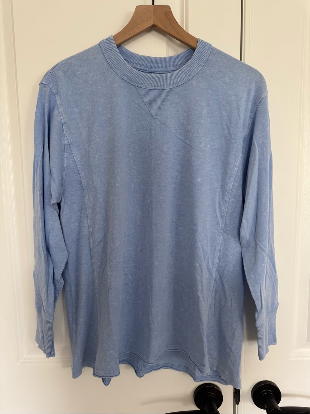 aerie Long Sleeve Tee in Light Blue